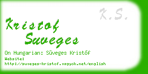 kristof suveges business card