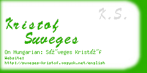 kristof suveges business card